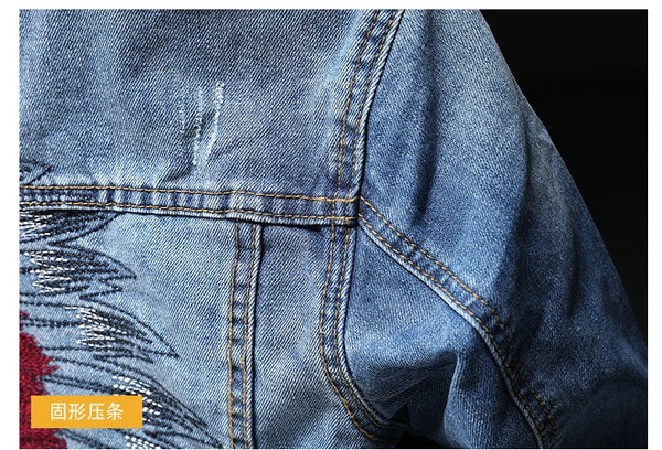 "BIG CHIEF" POW WOW EMBROIDERY DENIM JACKET