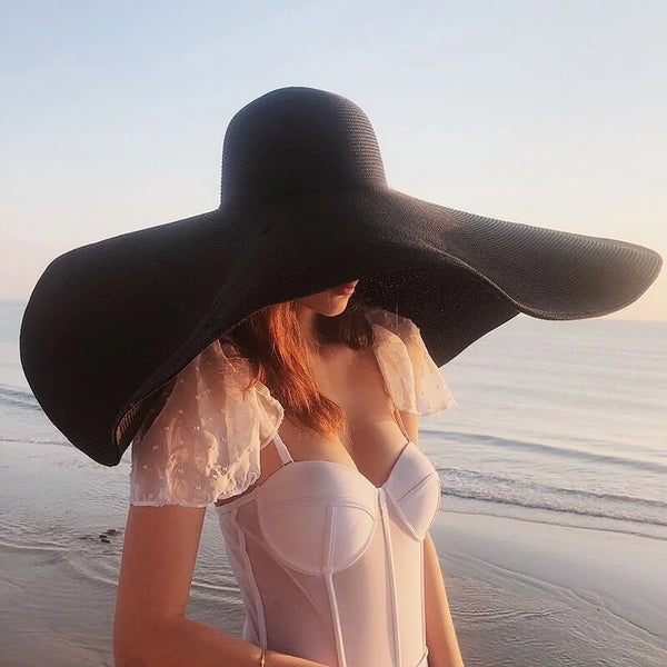 "BEL AIR BREEZE" LARGE STRAW WIDE BRIM SUN HAT