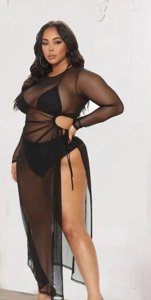 "LAKESIDE" MESH SEE-THROUGH DRESS