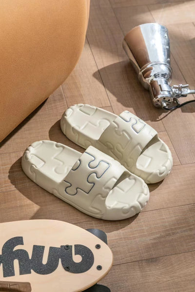"PUZZLED" MENS FLIP FLOP SLIPPPERS