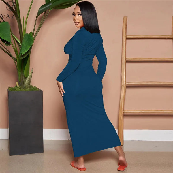 "VILLA CITY" LONG PENCIL DRESS