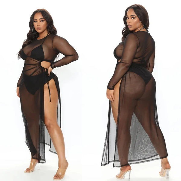 "LAKESIDE" MESH SEE-THROUGH DRESS