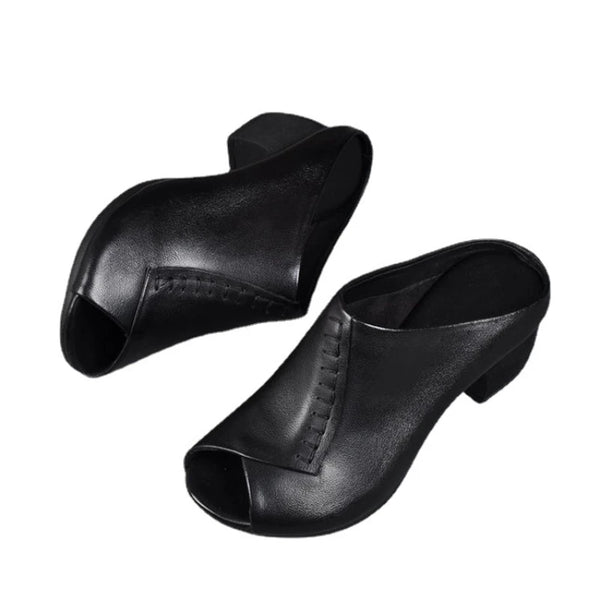 "STABLE FARMS" MID-HEEL SANDALS