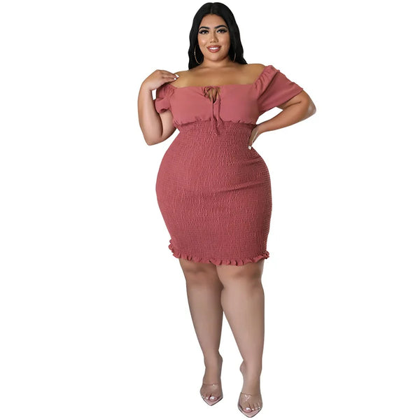 "SWEET SUNSETS" SLIM FIT LOW OPEN NECK DRESS