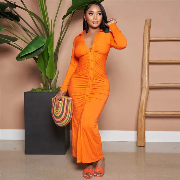 "VILLA CITY" LONG PENCIL DRESS