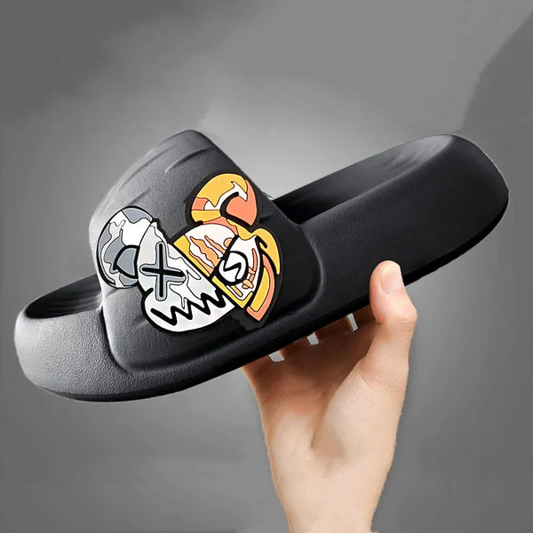 "TRILF" 2 FACE BEAR SLIPPERS