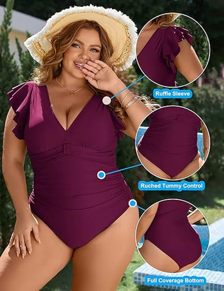 "GARDENS" TUMMY CONTROL SWIMSUIT