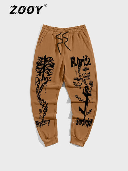 "THE EMPIRE" III GRAFFITI PRINT PANTS
