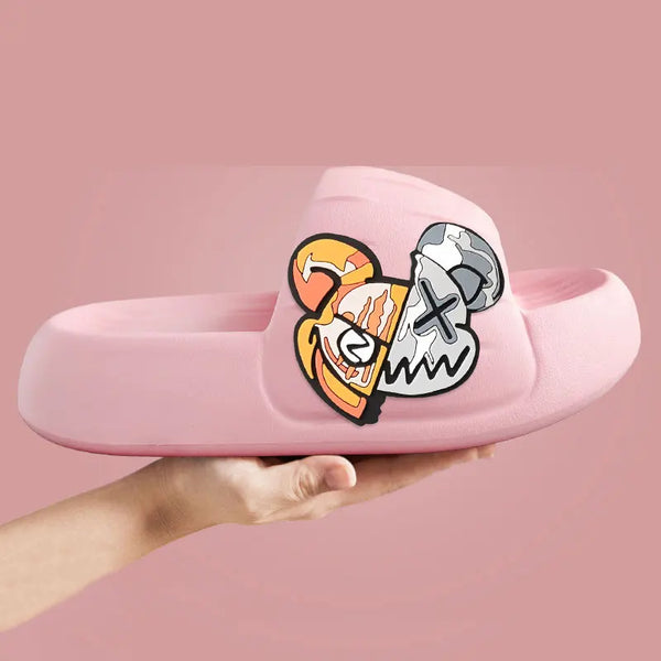 "TRILF" 2 FACE BEAR SLIPPERS