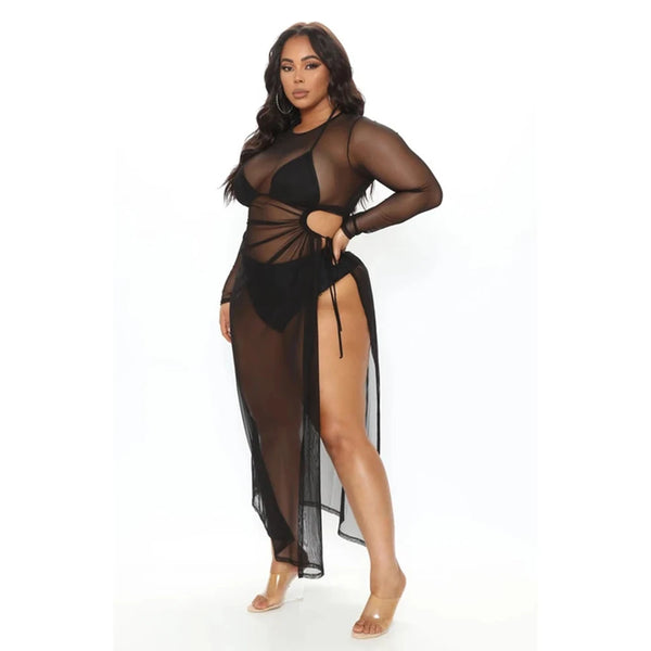"LAKESIDE" MESH SEE-THROUGH DRESS