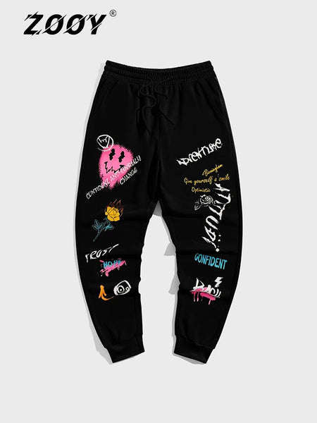 "MESSAGES" GRAFFITI PRINT PANTS