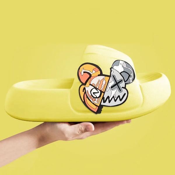 "TRILF" 2 FACE BEAR SLIPPERS