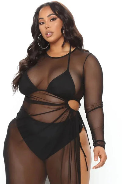 "LAKESIDE" MESH SEE-THROUGH DRESS